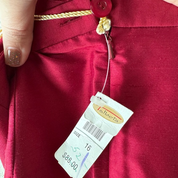 Talbots Pure Silk Red Pants Size 16 NWT - Picture 10 of 11